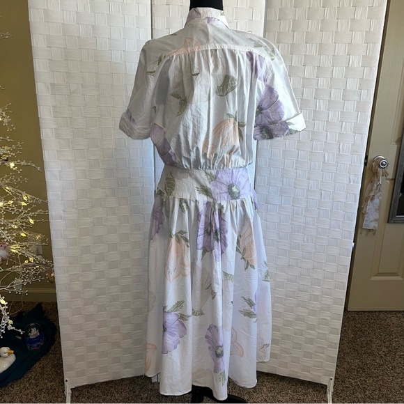Vintage Carol Anderson Women’s Pastel Floral Button Front Midi Dress Size 13 - Picture 13 of 14
